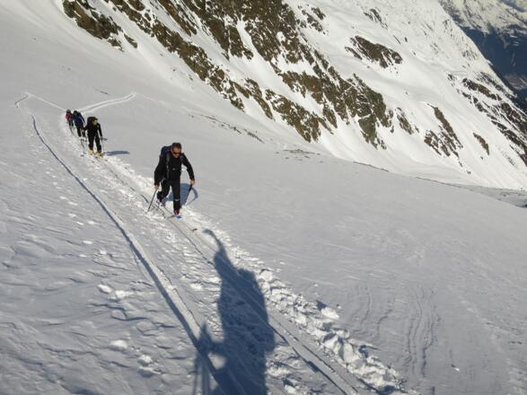 Lange Querung nach links (Süden) ...
