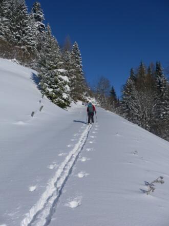 Weg um den Südostsporn des Hohenecks