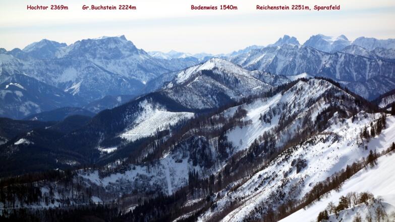 Blick vom Gipfel südwärts