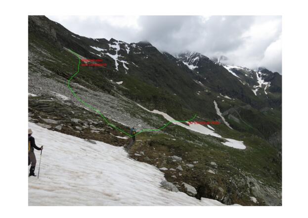 Auf dem Pfelderer Höhenweg in Richtung Zwickauer Hütte