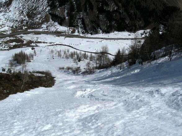 Zum Schluß wieder über die Farmlehn Lawinenschneise retour zum Ausgangspunkt.