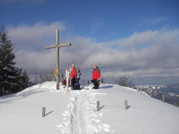 beim Gipfelkreuz am Brunnbacher Gamsstein