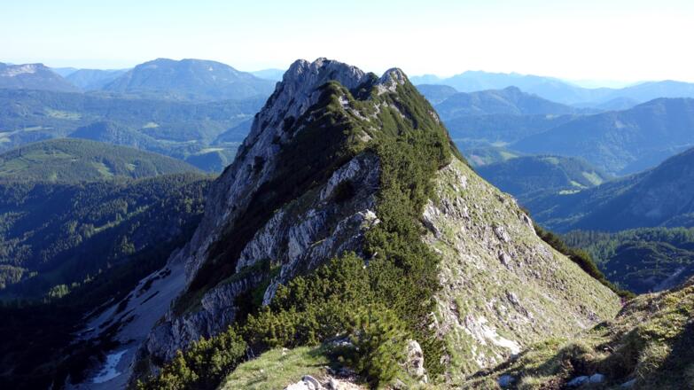 Blick Laglmauer beim Nordgratabstieg