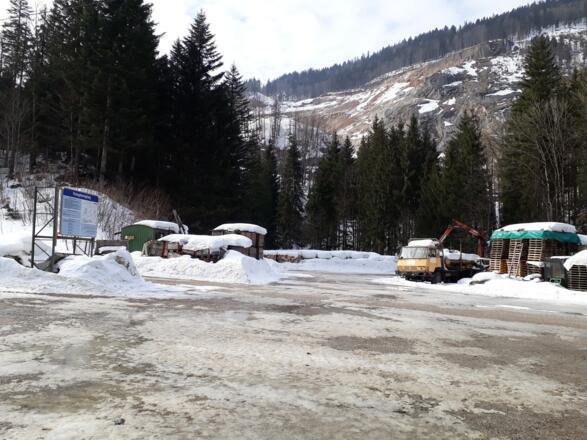 Parkplatz beim Pflegerteich, Start hinter Holz