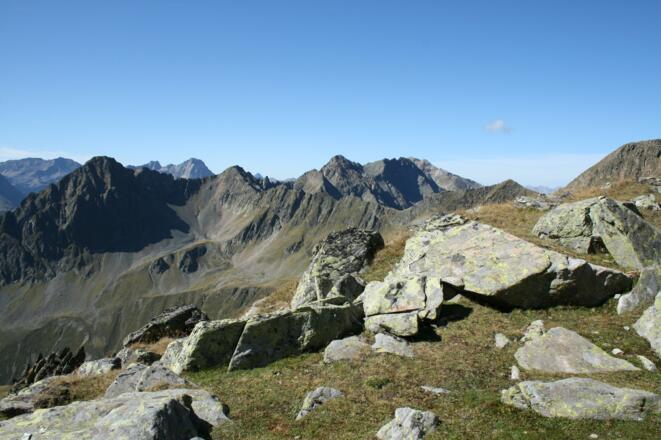 Herrliche Blick zum Hochalter und zum Pirchkogel.