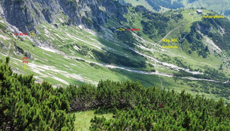 Tiefblick vom Leckkogel 2032m