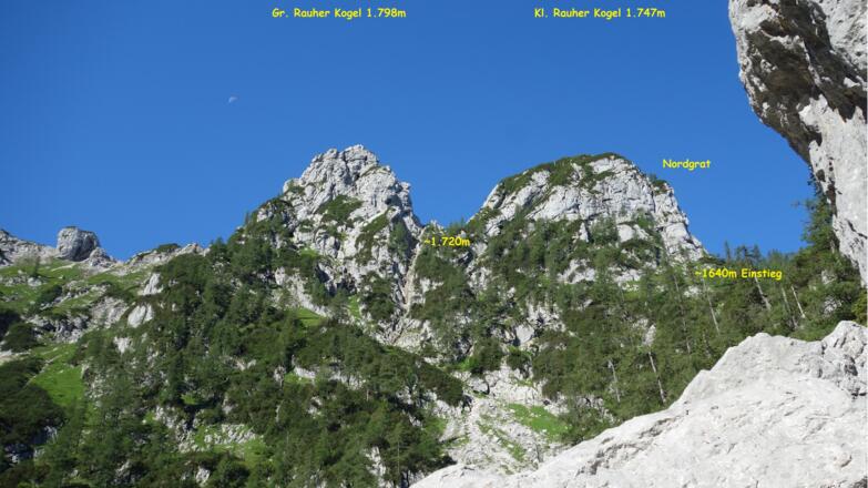 Gipfelziele in Sicht von ca. 1370m
