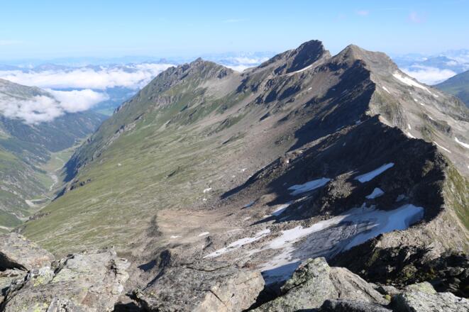 Larmkogel, Blesachkopf, Rosslahnerkopf von Kratzenberg aus gesehen