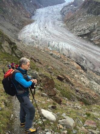 Bei Abstieg zum Gletscher entlang des neu angelegten Weges.
