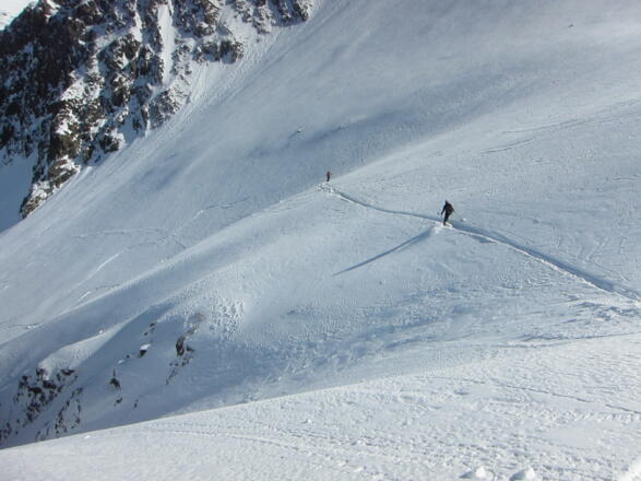Querung oberhalb der Steilstufe auf 2200 m.