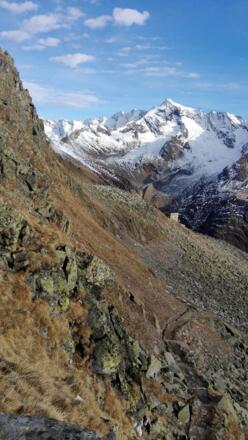 Blick von den Krimmler Tauern zur Birnlückenhütte