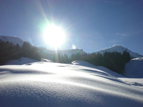 Blick zurück links im Bild der Bullerschkopf und rechts die Winterstaude.
