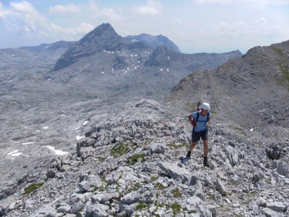 Schönfeldspitze im Steinernen Meer beim Anstieg zum Ahlhorn