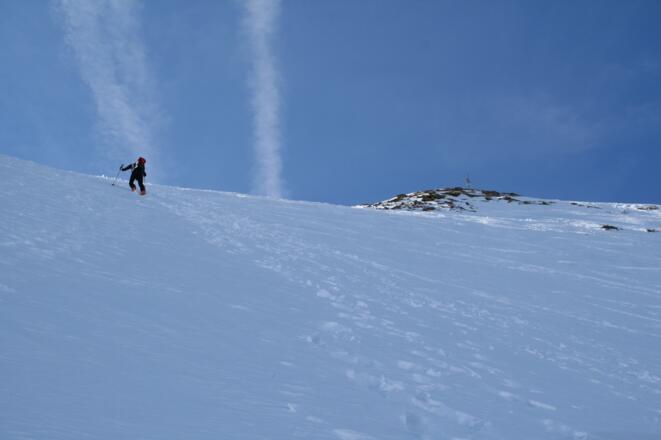 In der Gipfelflanke.