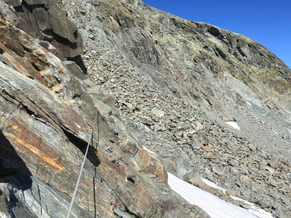 Die letzten Meter zum Atterkarjöchl (von Osten)