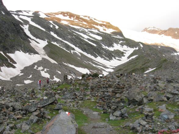 Blick zum Aufstiegsgelände