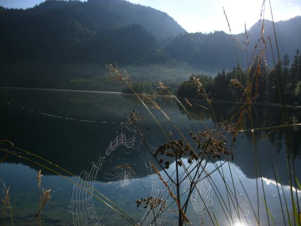 Bei Windstille wird der See zum Spiegel