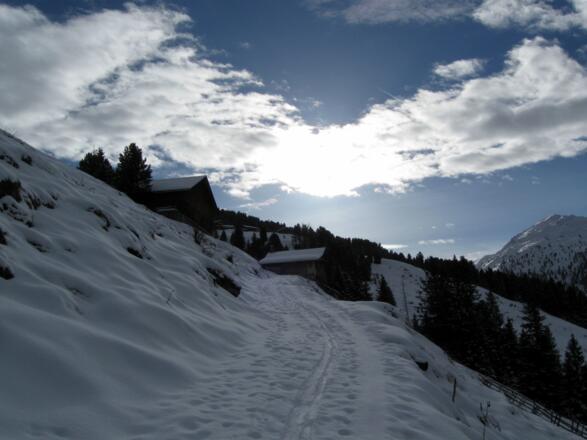 Die Hütten der Hochsinnalm.
