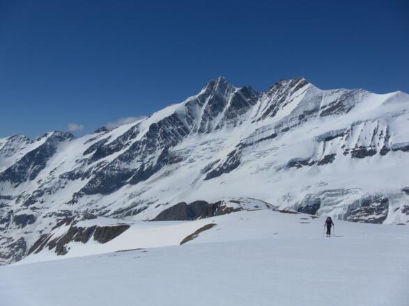Am Südrücken des Eiswandbichls mit Glockner-Nordwand.