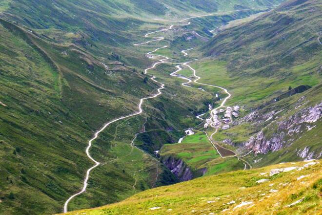 Beim Aufstieg, Blick zur Jagdhausalm