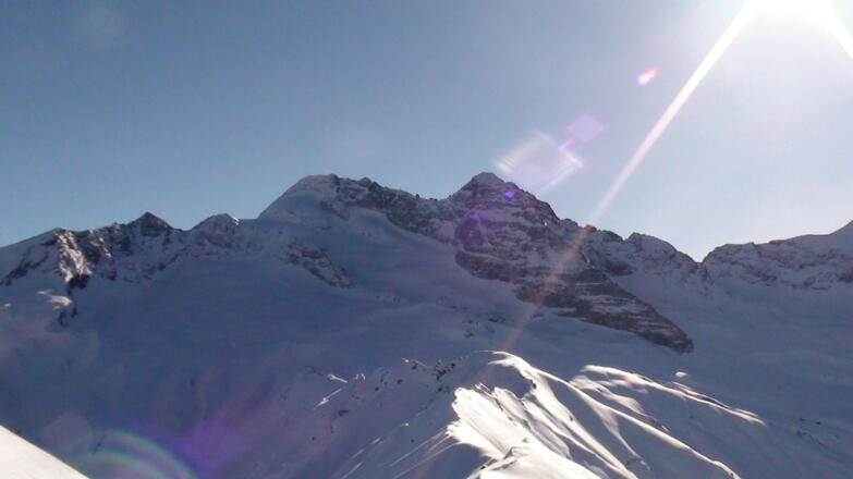 Großer Kaserer 3263 m, Operer 3476 m und Fußstein 3380 m (Von links nach rechts)