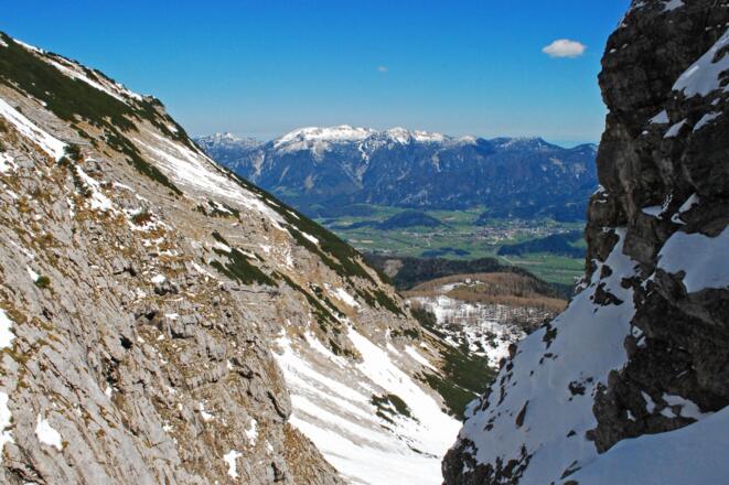 Blick aus der Großen Stofferkar-Rinne zum Sengsengebirge