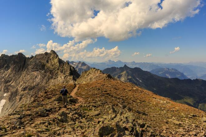 Im Abstieg von der Krachelspitze