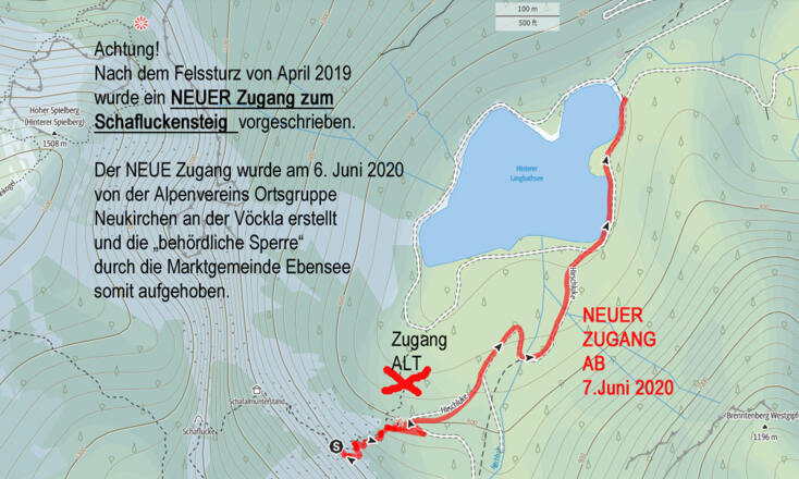 Ab 7. Juni 2020 NEUER Zugang zum Schafluckensteig!!