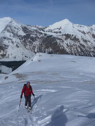 Seekopf vor Hocharn und Ritterkopf vom Westgratrücken des Kolmkarspitzes