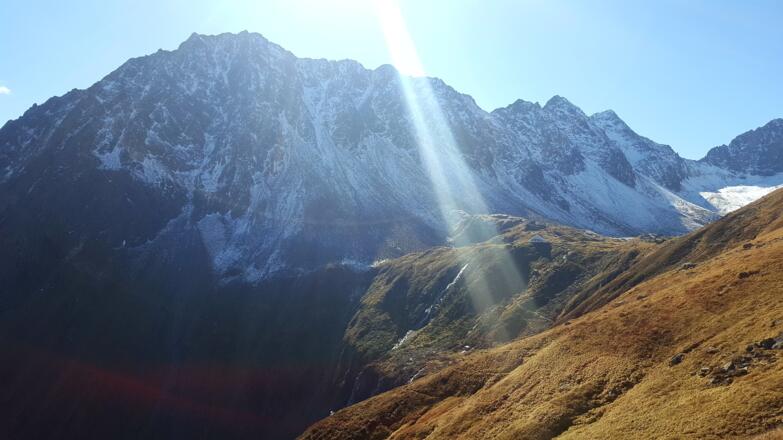 Blick zurück zur Hütte