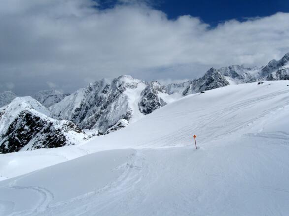 Abfahrt über die Wilde Grube.