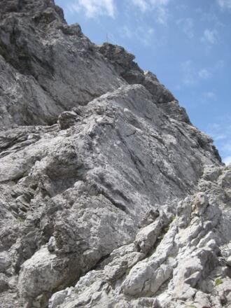 Der kleine Grat vor dem Ausstieg