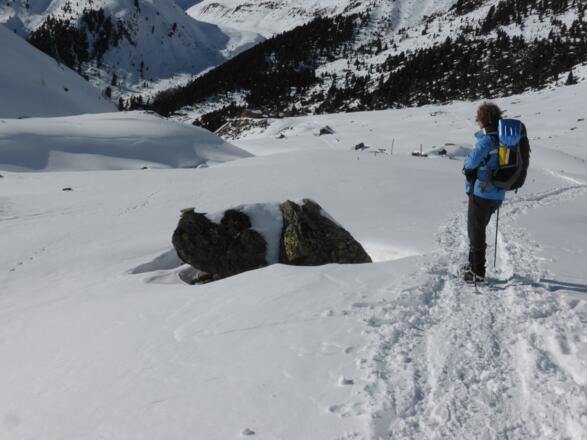 Die Schweinfurter Hütte in Sichtweite.
