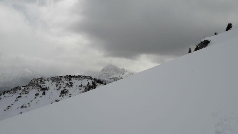 freie Hänge auf dem Weg zur Lechaschauer Alm