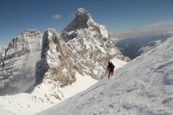 Abfahrt Gipfelhang Pflerscher Pinggl