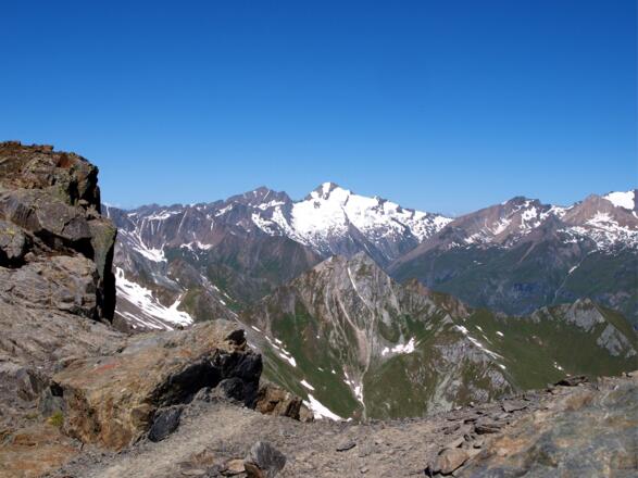 Lasörlingscharte 2975 m,Röthspitze im Blick