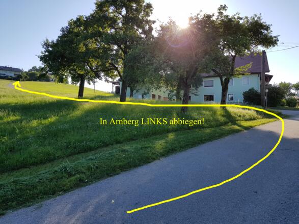 In der Ortschaft Arnberg links abbiegen.