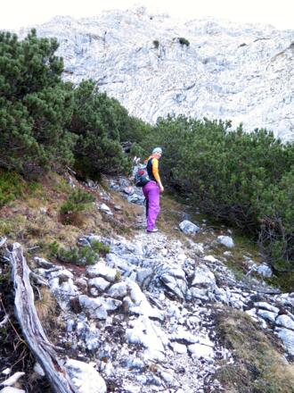 am Beginn der Tour am Steig ins Kaskar