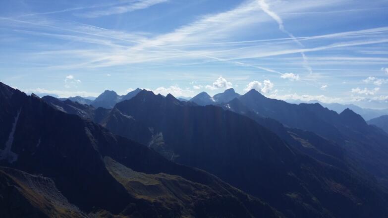 Blick in die wilden Pfunderer Berge.