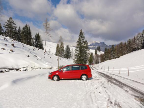 Parkplatz 100 m vor der Bosruckhütte