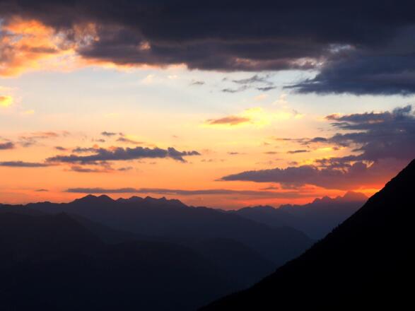 Sonnenuntergang auf der Hochschoberhütte 2322m