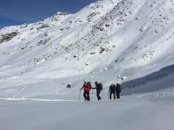Bei der Seegrube wird das Gelände zwischenzeitlich wieder flach