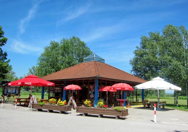 Radlerstation an der Kraftwerk-Nordseite