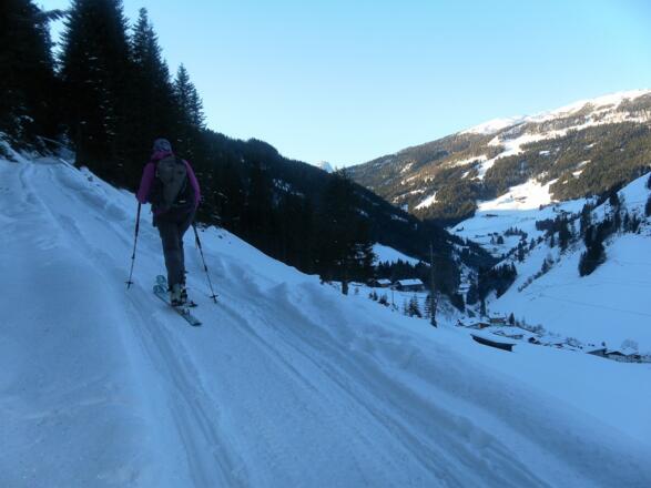 Schupferalmweg über dem Winkeltal