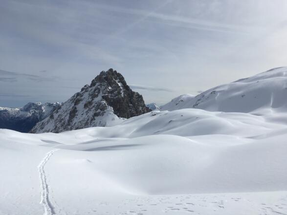 Blick zurück aufs Plateau zum Öfelekopf
