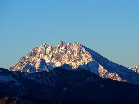 Jägernase 1507m, Sonnenaufgang am Watzmann