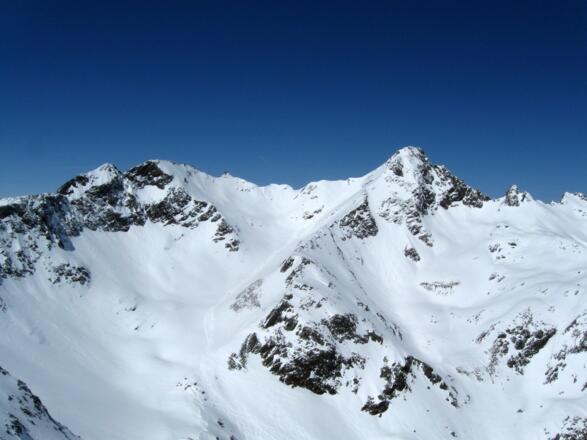 Einsicht in das Aufstiegsgelände auf den Sulzkogel
