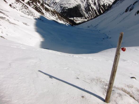 Blick zurück durch das Kraspestal Richtung Haggen.