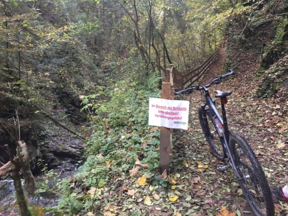Wengerbachschlucht knapp vor Tourende