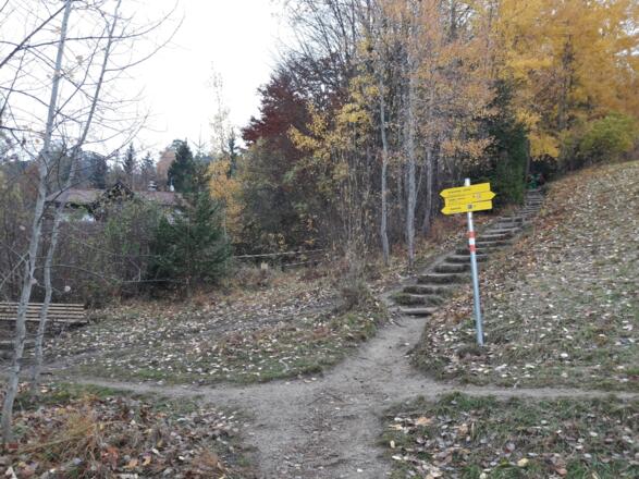 Den Treppen Richtung Dickichtkapelle folgen